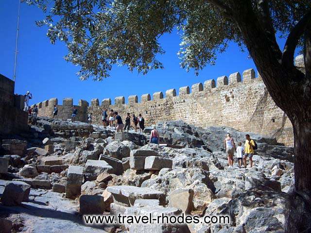 The wall of Lindos Acropolis  
